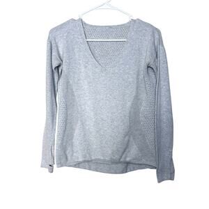 Lululemon Still Movement Sweater Women 4 Gray Stretch‎ Light Breathable Yoga